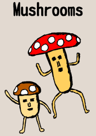 Unrealistic mushroom theme Color version