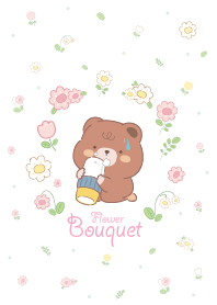 Brown Bear Garden Flower Delight