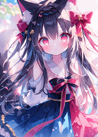 Charming fox spirit uniform girl