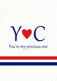 Y&C イニシャル -Red & Blue-