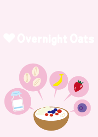 Overnight oats, simple pink