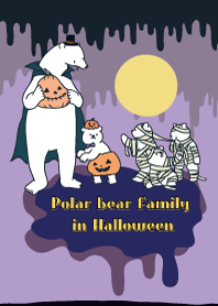 Polar bear Family in Halloween