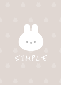 シンプルドット柄うさぎベージュ