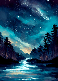 Beautiful starry night view#1436