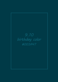 birthday color - September 10