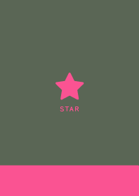 Lucky Star / Antique Khaki&Vivid Pink