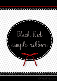 Black Red simple ribbon