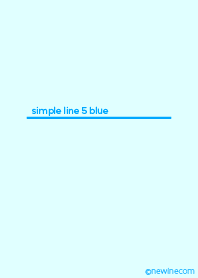 シンプル ライン 5 ブルー