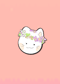 Simple flower crown cat 11