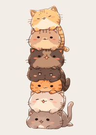 Cute cats stack up 4