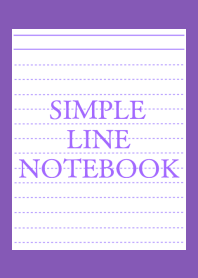 SIMPLE PURPLE LINE NOTEBOOK/PURPLE/YEL