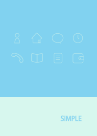 Adult simple / blue green g