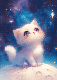 夢幻宇宙星空小白貓❤️1-2