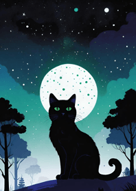 A cat gazing at the starry sky B6C89A