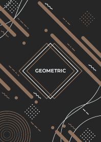 Geometric Diagonal Flat Black Coffee