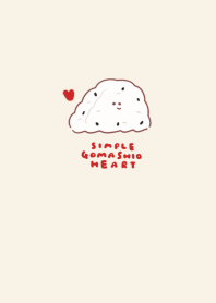 simple Sesame salt rice ball heart beige