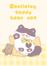 Reclining teddy bear cat