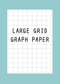 LARGE BLACK GRID GRAPH PAPER/DUSTY MINT