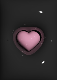 Plump heart Simple [Black&Pink]