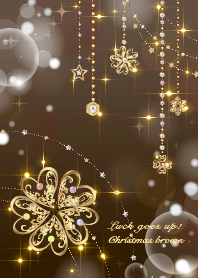 Luckgoesup! Gold5leafclover xmasBrown