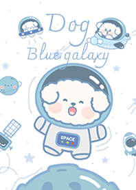 Dog on blue galaxy!