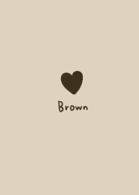 Adult brown and beige heart