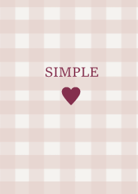 SIMPLE HEART:) check burgundy