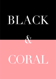 black & coral pink
