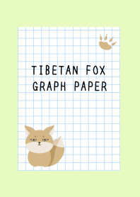 TIBETAN FOX GRAPH PAPER/YELLOW GREEN