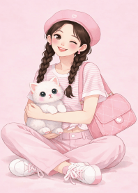 little girl in pink dress