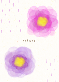 Watercolor two flowers26 from Japan