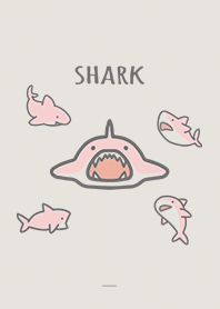 Beige Khaki : simple pink shark theme.