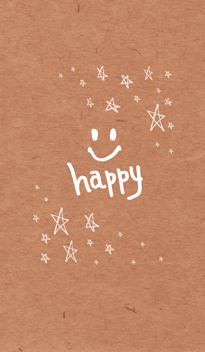 Kraftpaper handwriting white star17