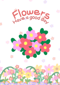 blooming flowers v.red