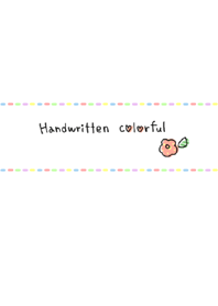 Handwritten colorful