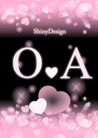 O&A イニシャル 運気UP!ピンクハート