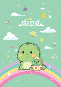 Dinos Rainbow Star Pastel Green