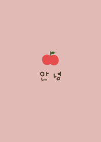 Korean. Pink beige and apple.
