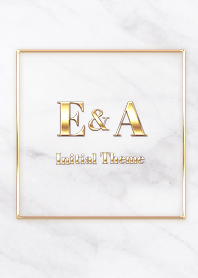 【 E&A 】Initial Theme Gold - ホワイト