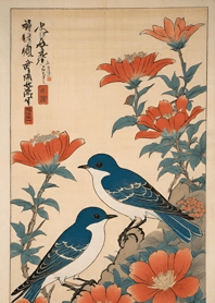 อุกิโยะเอะ -นก 6962D0