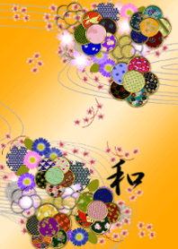 Japanese pattern flowers on the water3