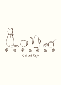 猫とカフェ -オフホワイト-
