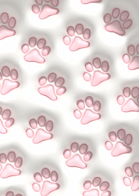 Cat and pink footprints19