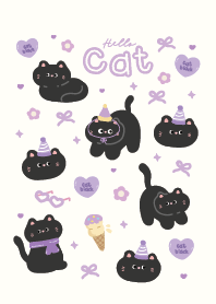 Cat black purple :D