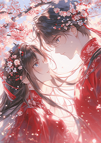 Timeless Lovers in Red