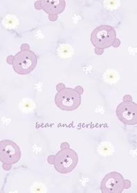 Bear, Gerbera and Ribbon purple04_2