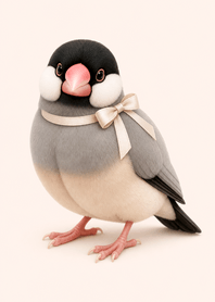 文鳥牛奶緞帶