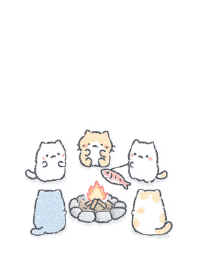 Minimalist Kitten Bonfire