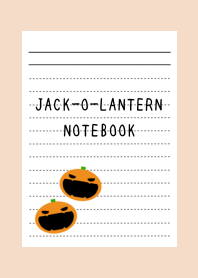JACK-O-LANTERN NOTEBOOK-PINK BEIGE