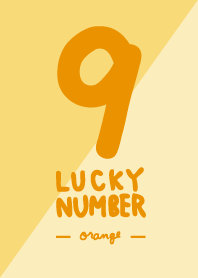 Lucky number 9 Orange 2colors